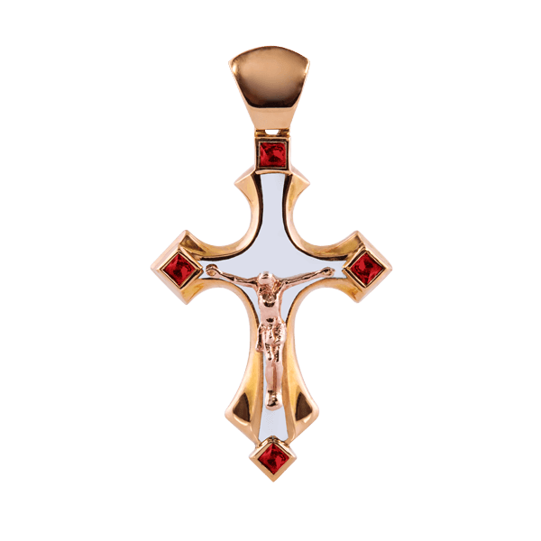 Крест "Solomia" c рубинами
